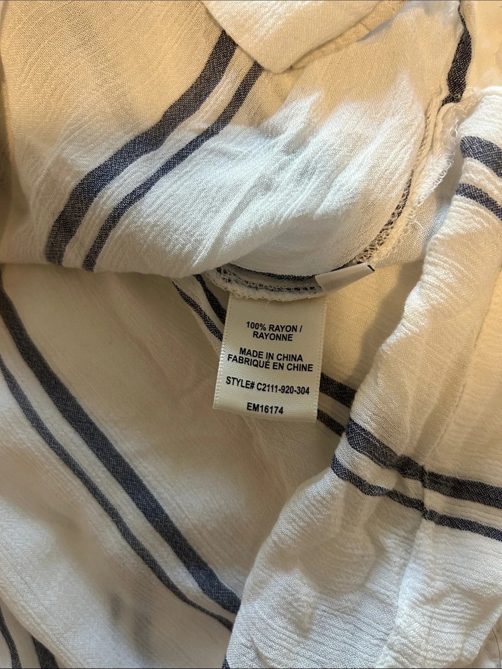 Anthropologie cloth & stone White Off-Shoulder Skirt with Navy Stripes